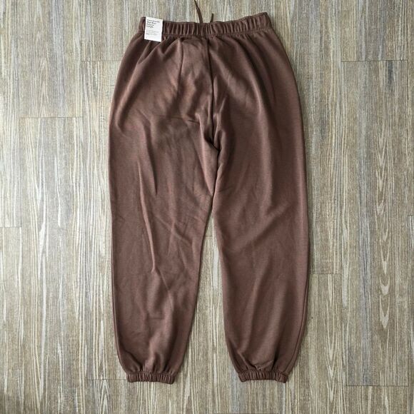 Nike Air Max High-Waisted Joggers Women's L Brown Beige Fleece New LE FB8051-237 - Picture 12 of 16